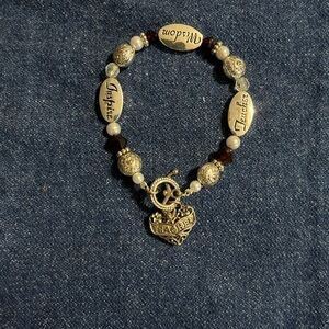 Gold and Silver Inspirational Charm Bracelet